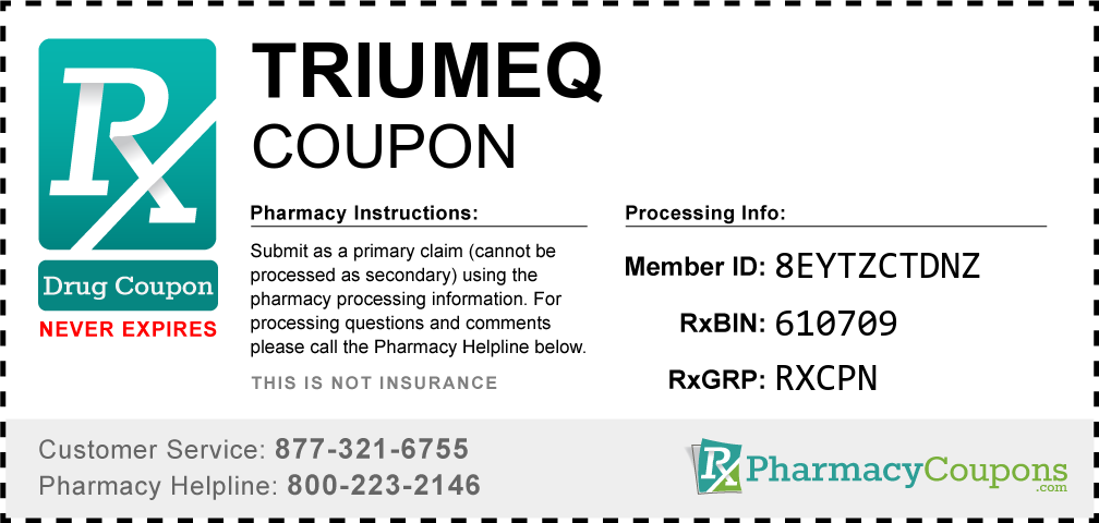 Triumeq Prescription Drug Coupon with Pharmacy Savings