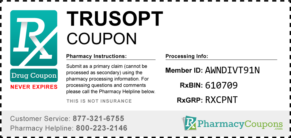 Trusopt Prescription Drug Coupon with Pharmacy Savings