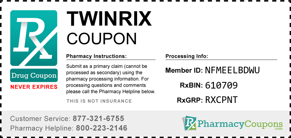 Twinrix Prescription Drug Coupon with Pharmacy Savings
