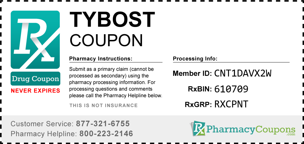 Tybost Prescription Drug Coupon with Pharmacy Savings