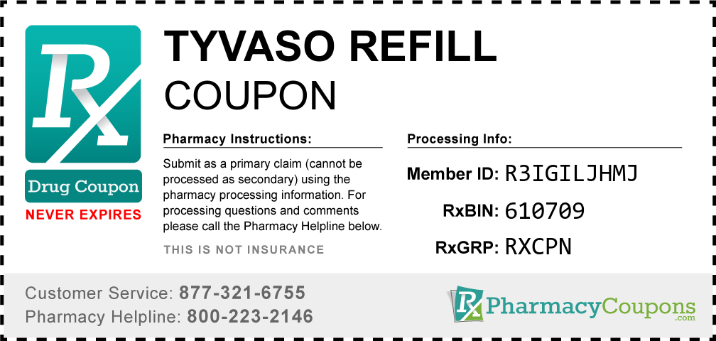 Tyvaso refill Prescription Drug Coupon with Pharmacy Savings