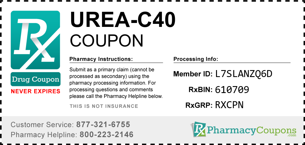 Urea-c40 Prescription Drug Coupon with Pharmacy Savings