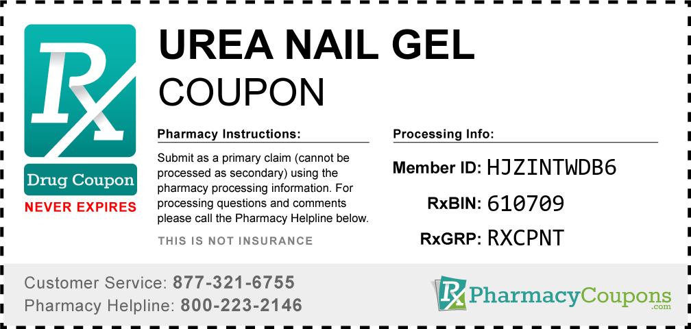 Urea nail gel Prescription Drug Coupon with Pharmacy Savings