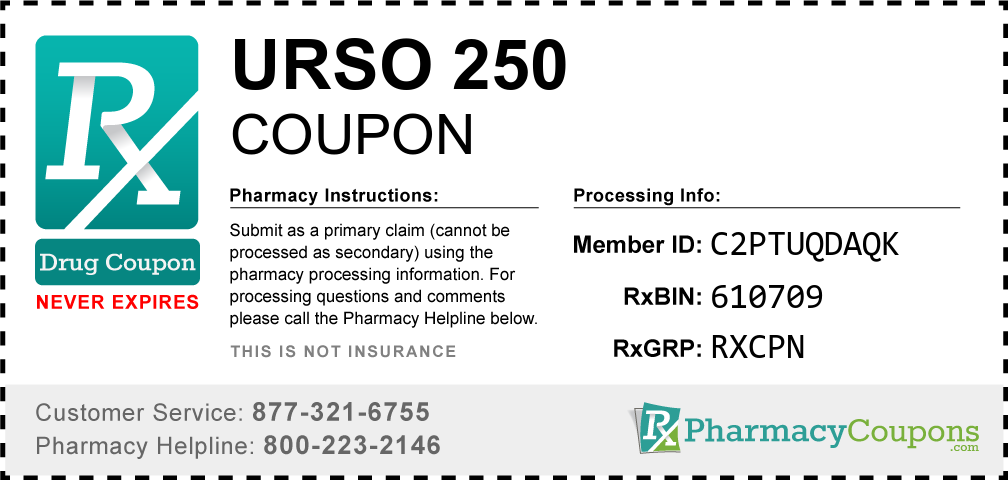 Urso 250 Prescription Drug Coupon with Pharmacy Savings