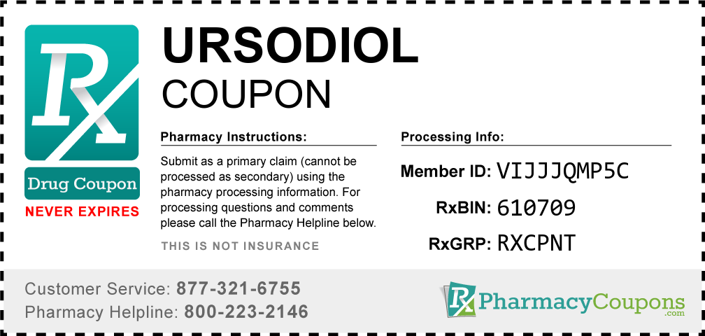 Ursodiol Prescription Drug Coupon with Pharmacy Savings