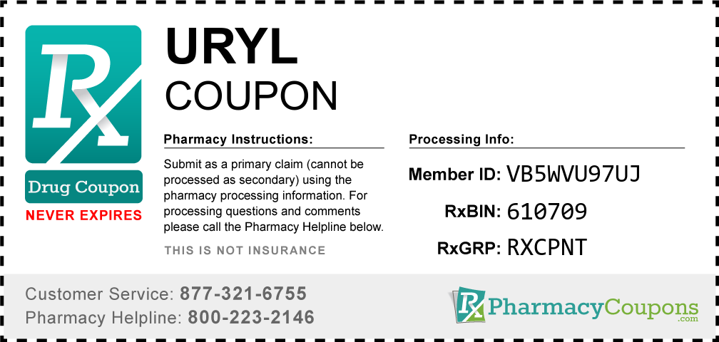 Uryl Prescription Drug Coupon with Pharmacy Savings
