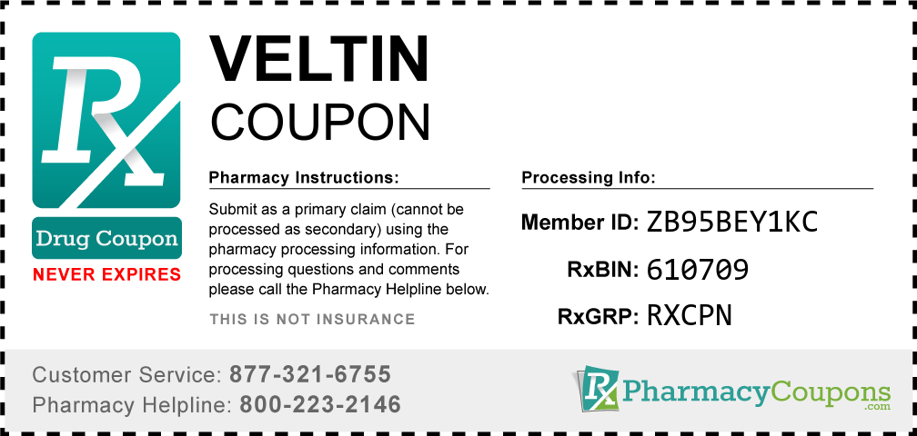 Veltin Prescription Drug Coupon with Pharmacy Savings