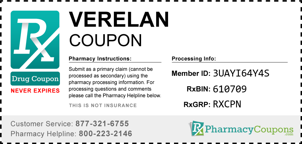 Verelan Prescription Drug Coupon with Pharmacy Savings