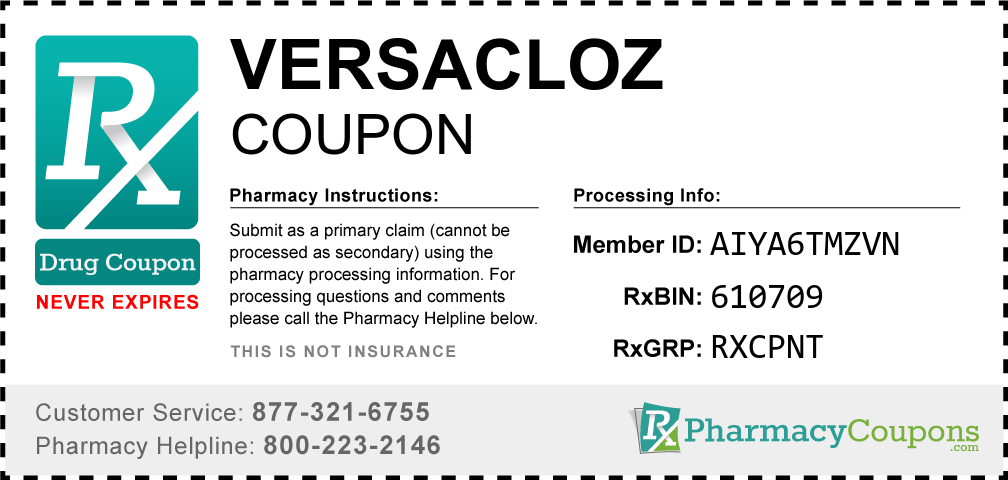 Versacloz Prescription Drug Coupon with Pharmacy Savings