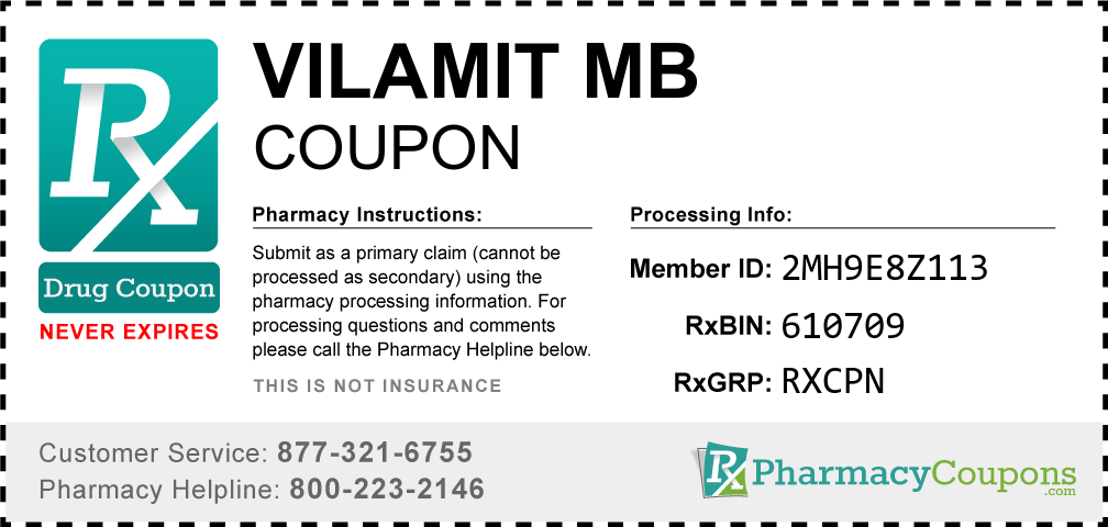 Vilamit mb Prescription Drug Coupon with Pharmacy Savings