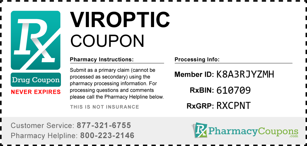 Viroptic Prescription Drug Coupon with Pharmacy Savings