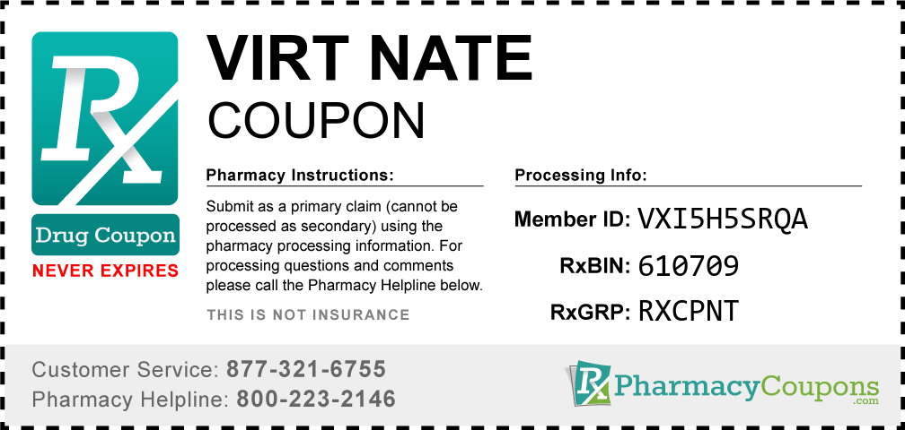 Virt nate Prescription Drug Coupon with Pharmacy Savings