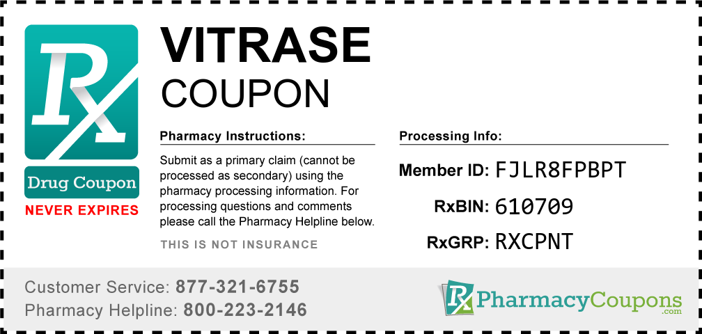 Vitrase Prescription Drug Coupon with Pharmacy Savings