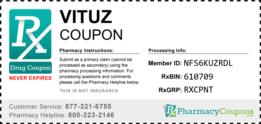 Vituz Prescription Drug Coupon with Pharmacy Savings