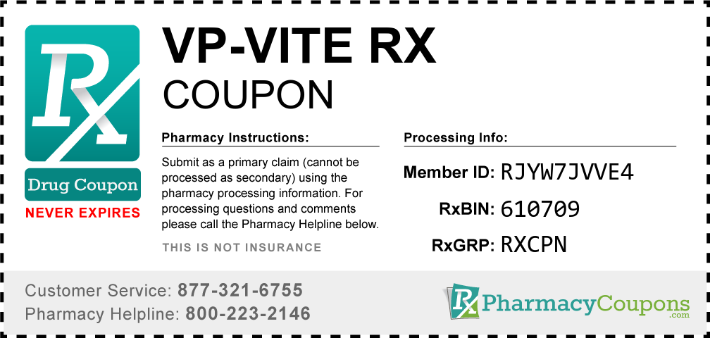 Vp-vite rx Prescription Drug Coupon with Pharmacy Savings