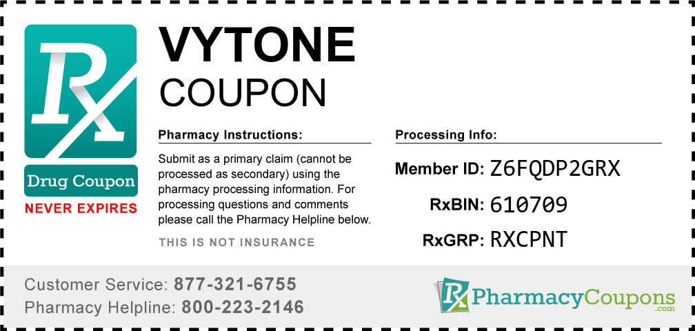 Vytone Prescription Drug Coupon with Pharmacy Savings