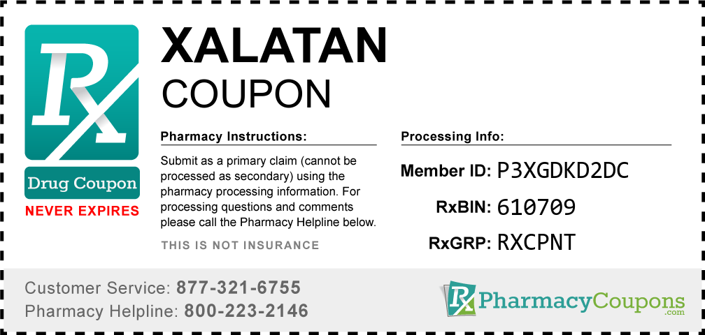 Xalatan Prescription Drug Coupon with Pharmacy Savings