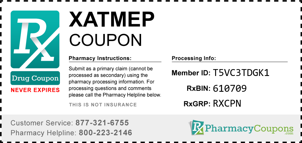 Xatmep Prescription Drug Coupon with Pharmacy Savings