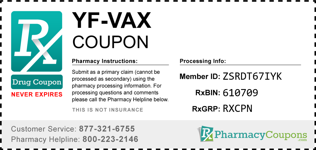Yf-vax Prescription Drug Coupon with Pharmacy Savings