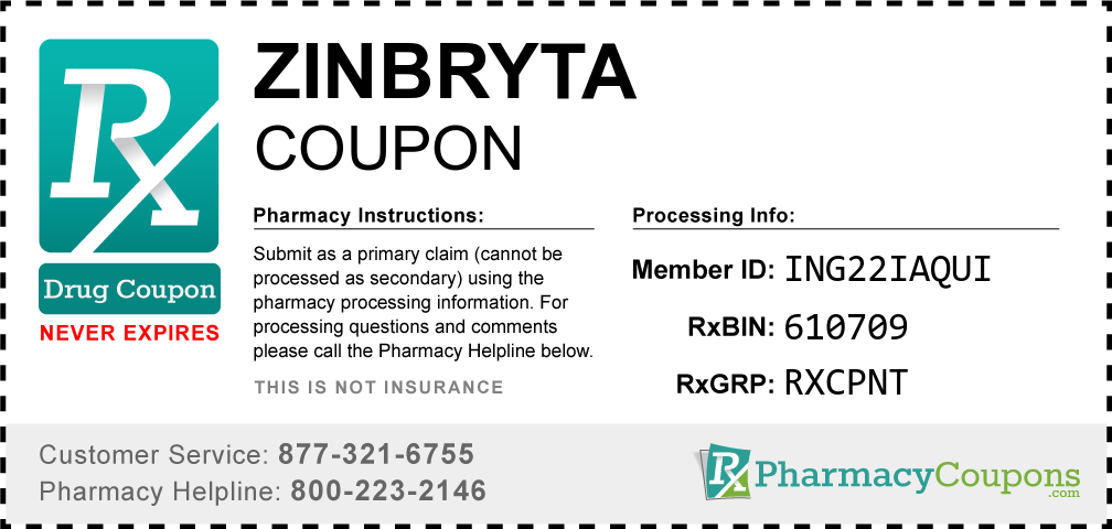 Zinbryta Prescription Drug Coupon with Pharmacy Savings