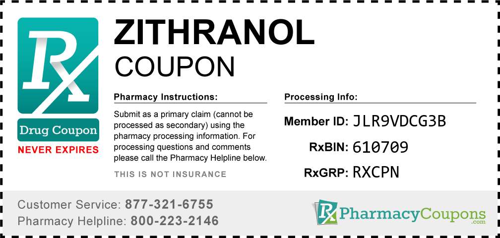 Zithranol Prescription Drug Coupon with Pharmacy Savings