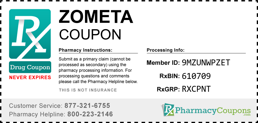 Zometa Prescription Drug Coupon with Pharmacy Savings